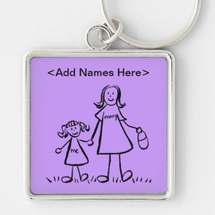 Mommy & Me Keychain (Customize Names Option)