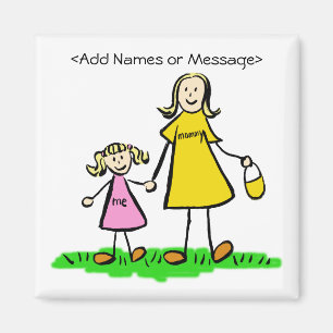 Mommy & Me - Mother and Daughter Blonde Magnets