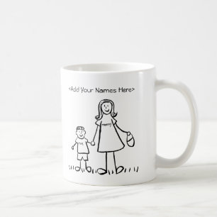 Mommy & Me - Mother & Little Boy Custom Mugs