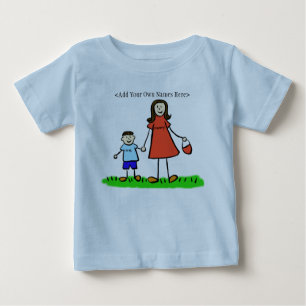Mommy & Me T-Shirt (Brunette - Customized Names)