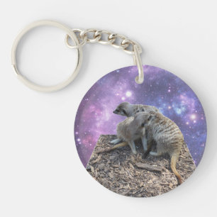 Mommy Meerkat And Pup, Keychain