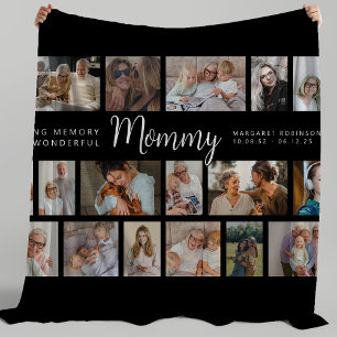 Mommy Memorial 18 Photo Collage Fleece Blanket