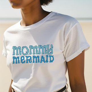 Mommy Mermaid Beach Baby Shower T-Shirt