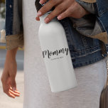 Mommy | Modern Mom Kids Names Mother's Day 532 Ml Water Bottle<br><div class="desc">Simply,  stylish "Mommy" custom design in modern minimalist typography which can easily be personalized with kids names or your own special message. The perfect unique gift for a new mom,  mother's day,  mom's birthday or just because!</div>