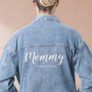 Mommy   Modern Mom Kids Names Mother's Day Denim Jacket