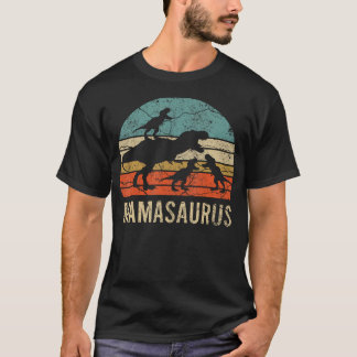 Mommy Mom Mama Dinosaur Funny 3 Three Kids Mamasau T-Shirt