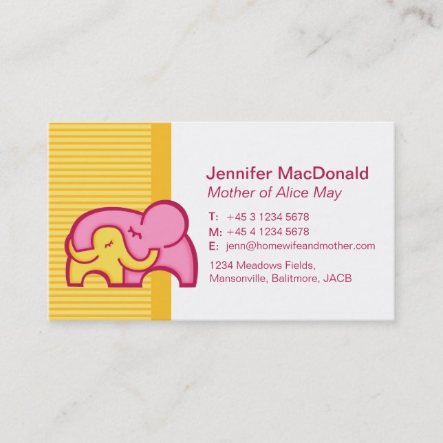 Mommy / mummy  calling information cards (Front)