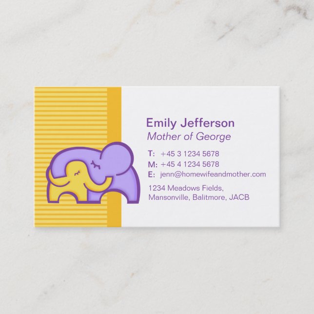 Mommy / mummy  calling information cards (Front)