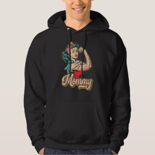 Mommy Muscle Retro Weightlifting And Bodybuilding Hoodie