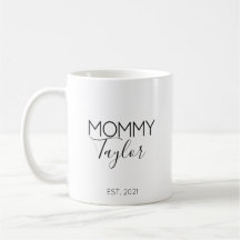 Mommy Name Pregnancy Announcement Gift Coffee Mug
