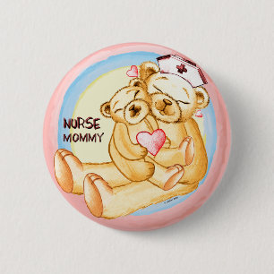 Mommy nurse  2 inch round button