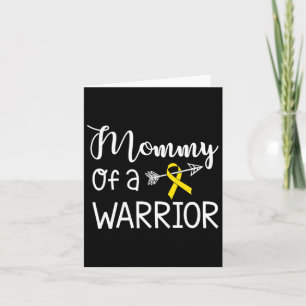Mommy Of A Warrior Childhood Cancer Awareness Card