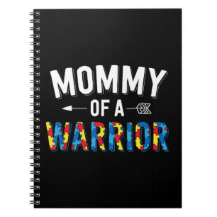 Mommy Of A Warrior design. Put the puzzle piece on Notebook