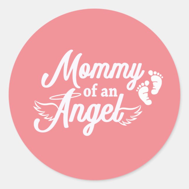 Mommy of an Angel Miscarriage Stickers (Front)