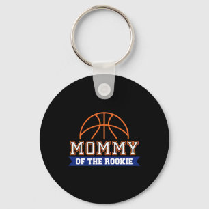 Mommy Of Rookie 1st Birthday Bysketbyll Theme Matc Keychain