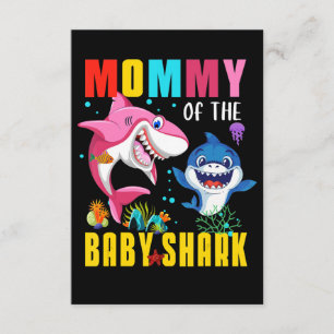 Mommy Of The Baby Shark Funny Gifts Enclosure Card