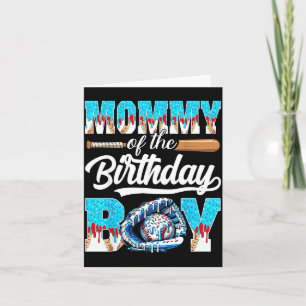 Mommy of The Birthday Boy Baseball Ice Cream Drip Card