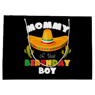 Mommy Of The Birthday Boy Cinco de Mayo Large Gift Bag