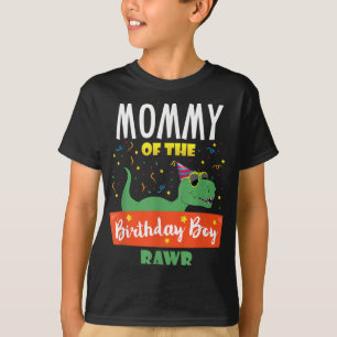 Mommy of the Birthday Boy Dinosaur Raptor Funny T-Shirt