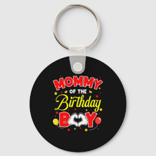Mommy Of The Birthday Boy Matching Mom Son Family Keychain