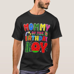 Mommy Of The Birthday Boy Melon Family Matching Fu T-Shirt