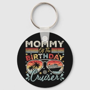 Mommy of the Birthday Cruiser Vacation Circle Keychain