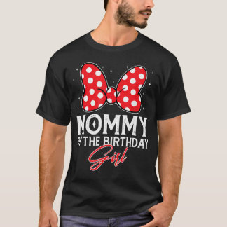 Mommy Of The Birthday Girl Cute Pink Bow Family T-Shirt
