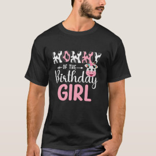 Mommy Of The Birthday Girl Farm Cow 1 St Birthday T-Shirt
