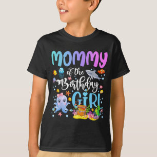 Mommy Of The Birthday Girl Sea Fish Ocean Aquarium T-Shirt