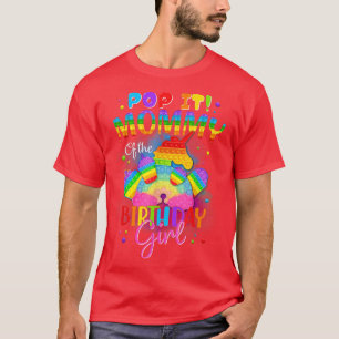 Mommy of the Birthday Girl Unicorn Girls Rainbow P T-Shirt