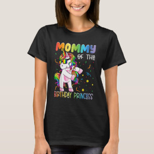 Mommy of the Birthday Princess Girl Flossing Uni T-Shirt