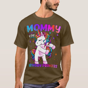 Mommy of the Birthday Princess Girl Flossing Unico T-Shirt