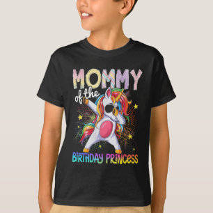 Mommy Of The Birthday Princess Unicorn Dabbing  T-Shirt