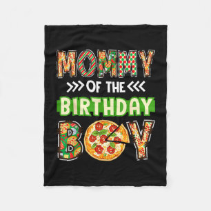 Mommy of the boy birthday boy pizza lover party  fleece blanket