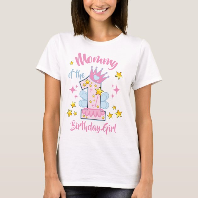 Mommy of the First birthday fairy custom design T Shirt Zazzle