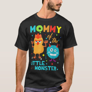 Mommy Of The Little Monster Birthday Family Monste T-Shirt