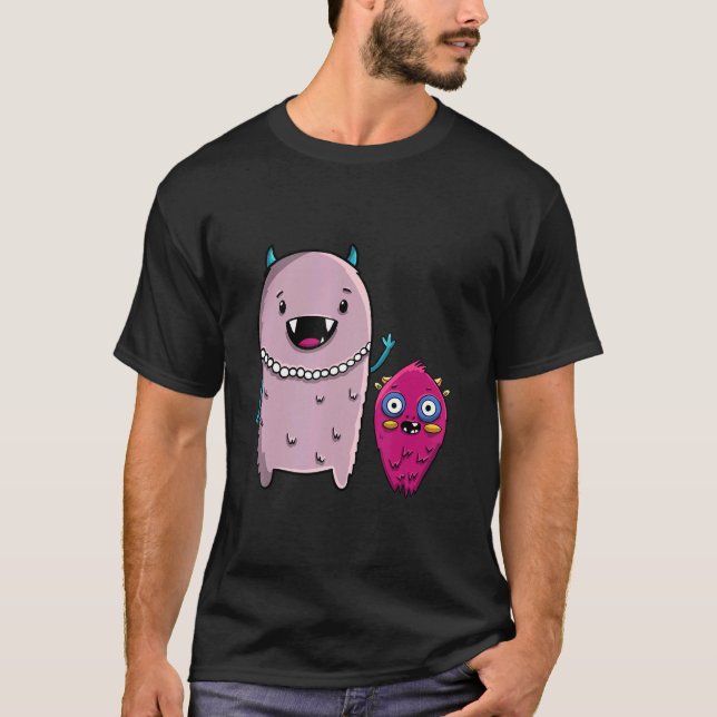 Mommy Of The Little Monster Men Little Monster Lov T-Shirt (Front)