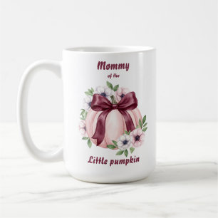 Mommy of the Little Pumpkin Floral Pinkoween Coffee Mug
