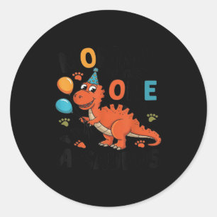 Mommy Of The One-a-saurus 2nd Birthday Dinosaur Pa Classic Round Sticker