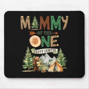 Mommy of the one happy camper 1st birthday camping mouse pad