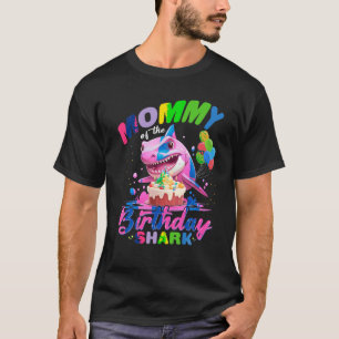 Mommy of the Shark Birthday Mom Matching Family T  T-Shirt
