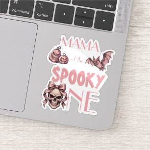 Mommy of the Spooky One Pinkoween Skull & Bat