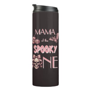 Mommy of the Spooky One Pinkoween Skull & Bat Thermal Tumbler