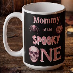 Mommy of the Spooky One Pinkoween Vintage Skull Coffee Mug
