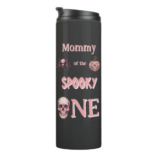 Mommy of the Spooky One Pinkoween Vintage Skull Thermal Tumbler