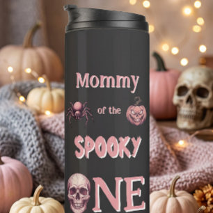Mommy of the Spooky One Pinkoween Vintage Skull Thermal Tumbler