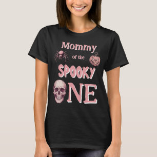 Mommy of the Spooky One Vintage Pink Skull T-Shirt
