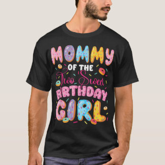 Mommy Of The Two Sweet 2Nd Birthday Girl Doughnut T-Shirt