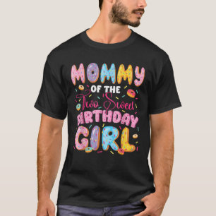 Mommy Of The Two Sweet 2Nd Birthday Girl Doughnut T-Shirt