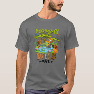 Mommy Of The Wild One Zoo Birthday Woodland Animal T-Shirt